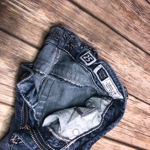 Miss Me bold white stitching